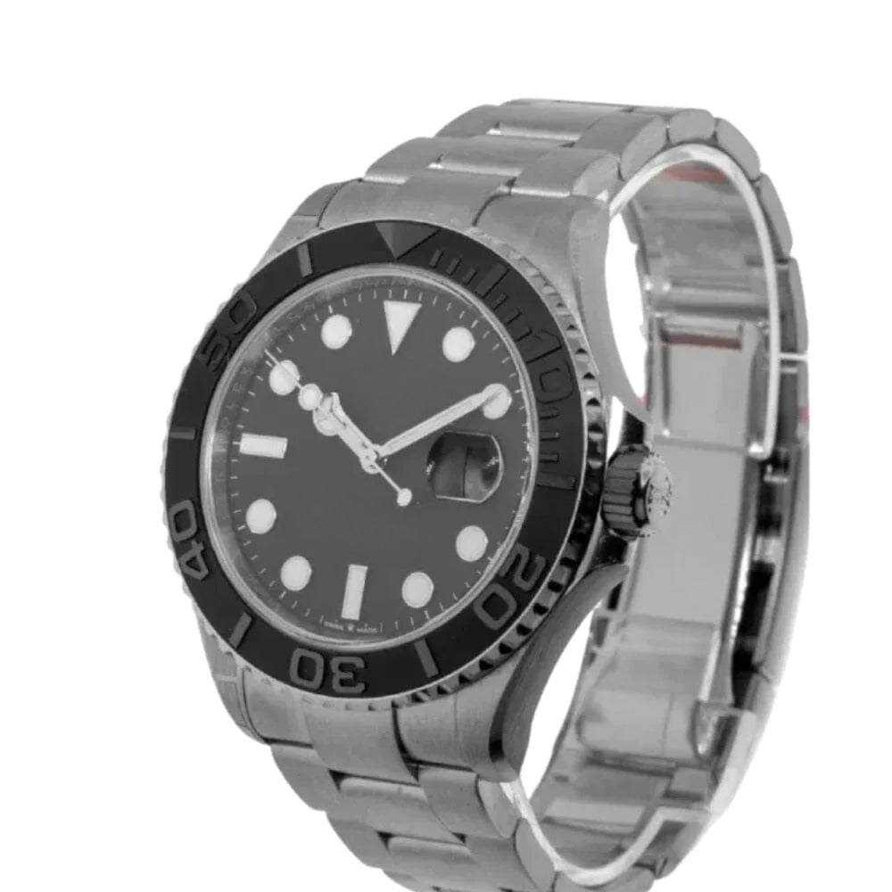 White Gold Watch with Black Dial RF3OC475BIC