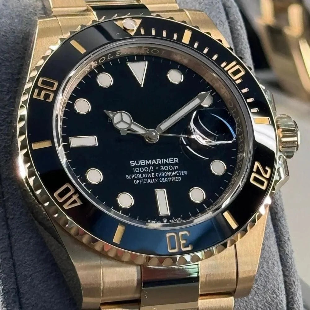 Yellow Gold with Black Dial Watch RF3OC4713T0