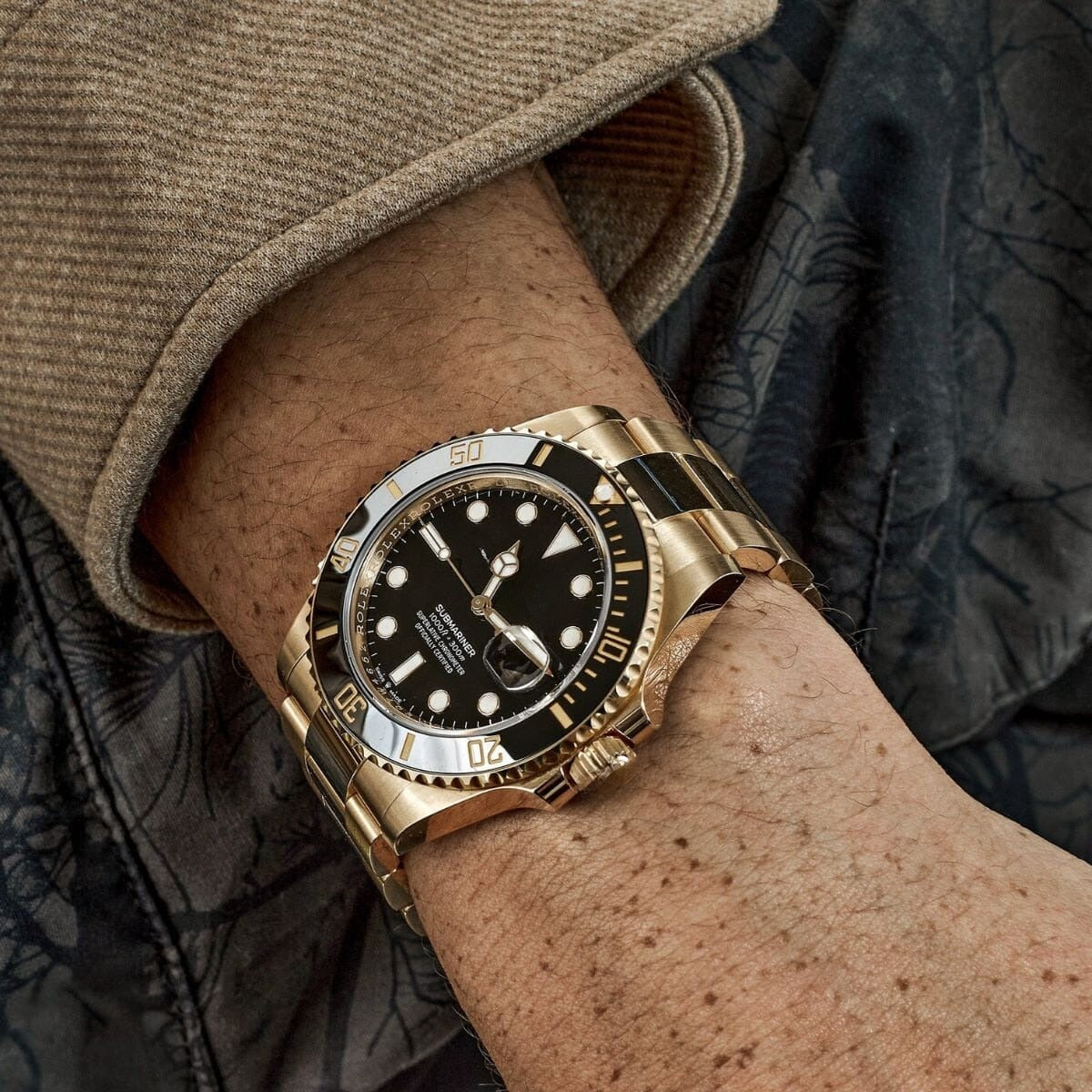 Yellow Gold with Black Dial Watch RF3OC4713T0