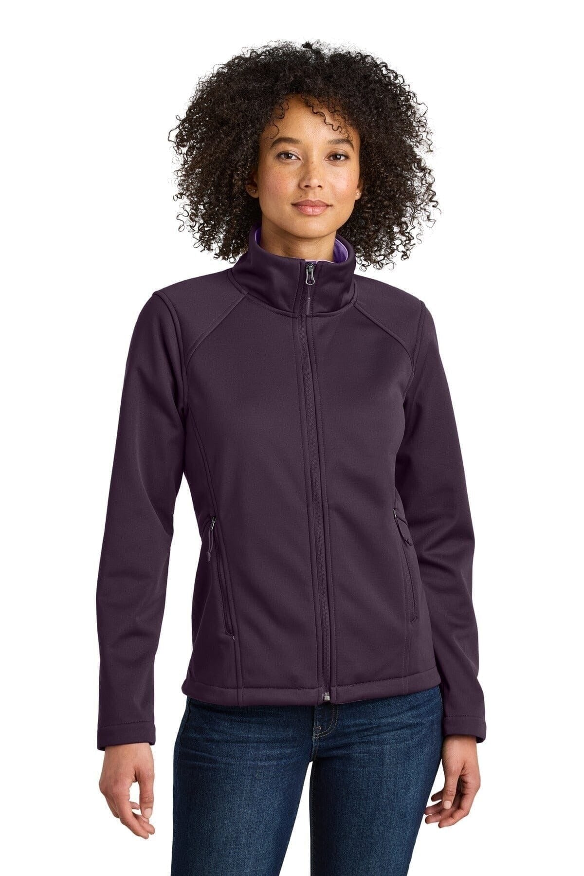 Women's Softshell Jacket With Chest Logo RF3OC47ZIPW