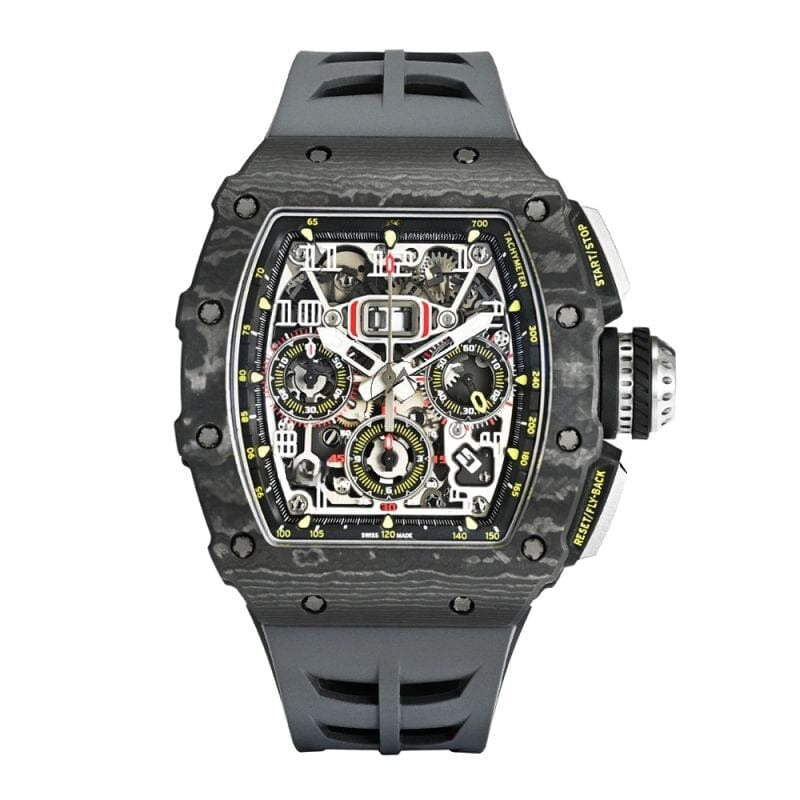 Luxury Watch - Skeleton Dial, Rubber Strap RF3OC48KL8K