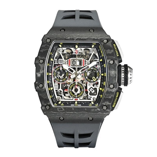 Luxury Watch - Skeleton Dial, Rubber Strap RF3OC48KL8K
