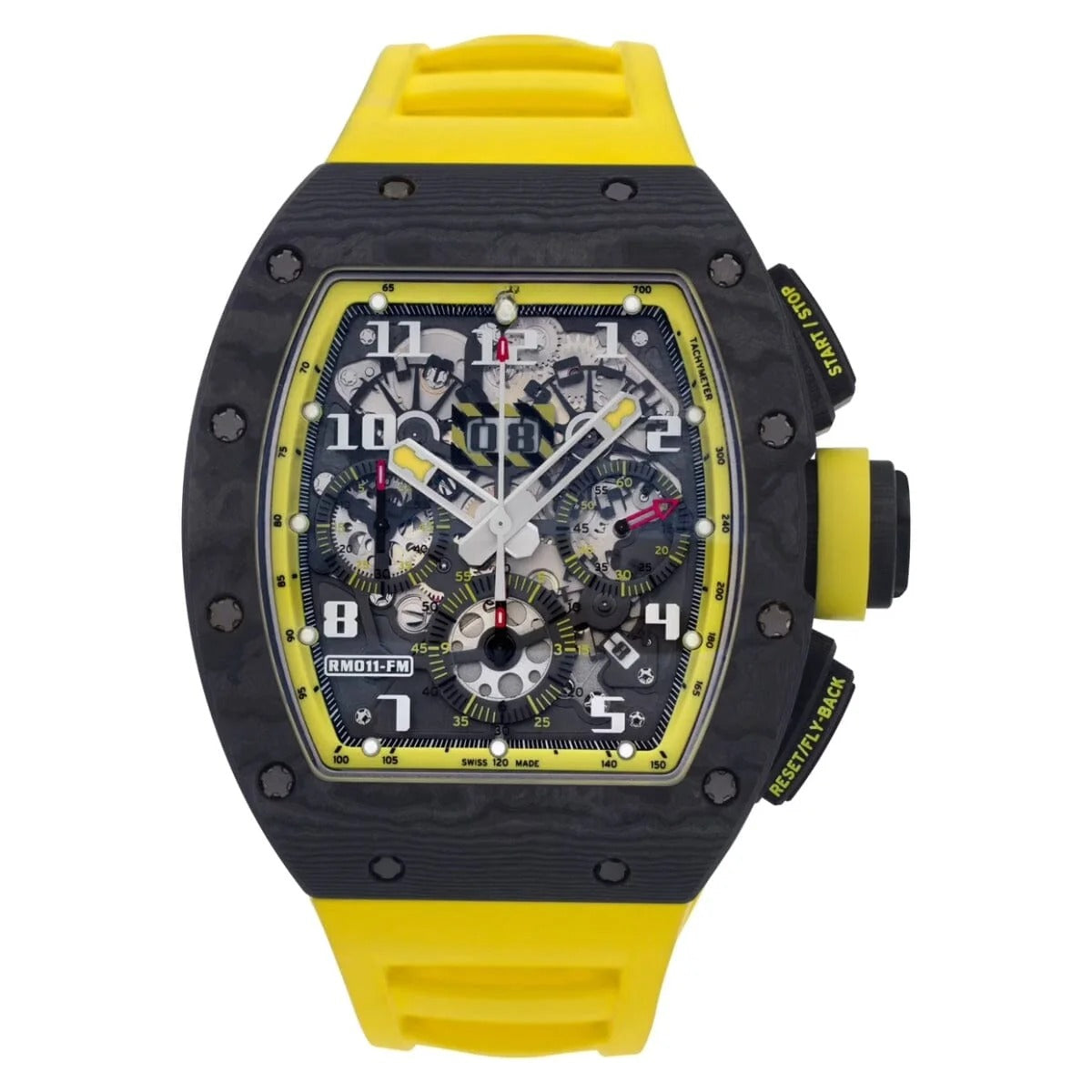 Luxury Watch - Skeleton Dial, Rubber Strap, 48mm RF3OC48NEDG