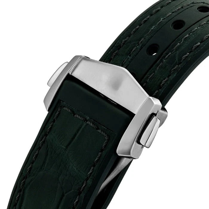Men's Watch 41mm Green Dial - Leather Strap RF3OC4CO2V8