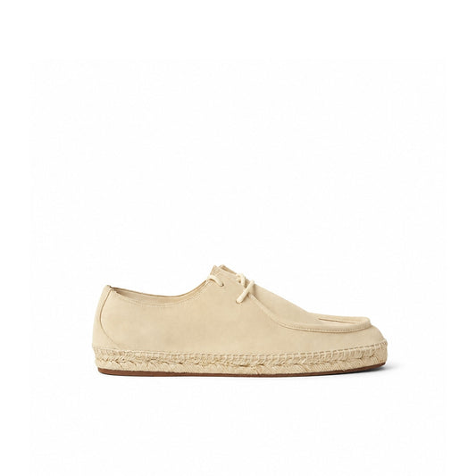 Calfskin Leather Espadrille with Rope Sole - Yogurt RF3OC3GOYH0