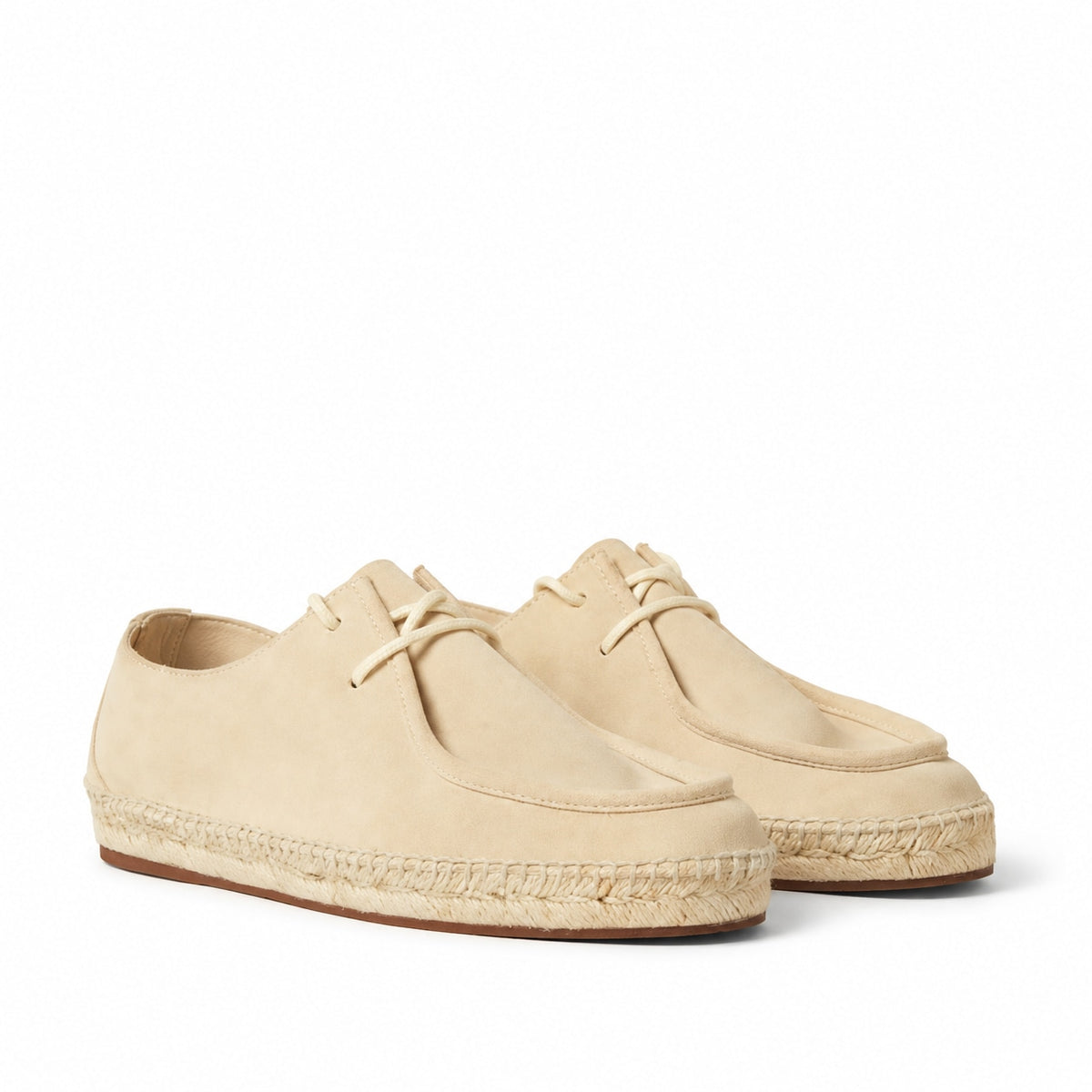 Calfskin Leather Espadrille with Rope Sole - Yogurt RF3OC3GOYH0