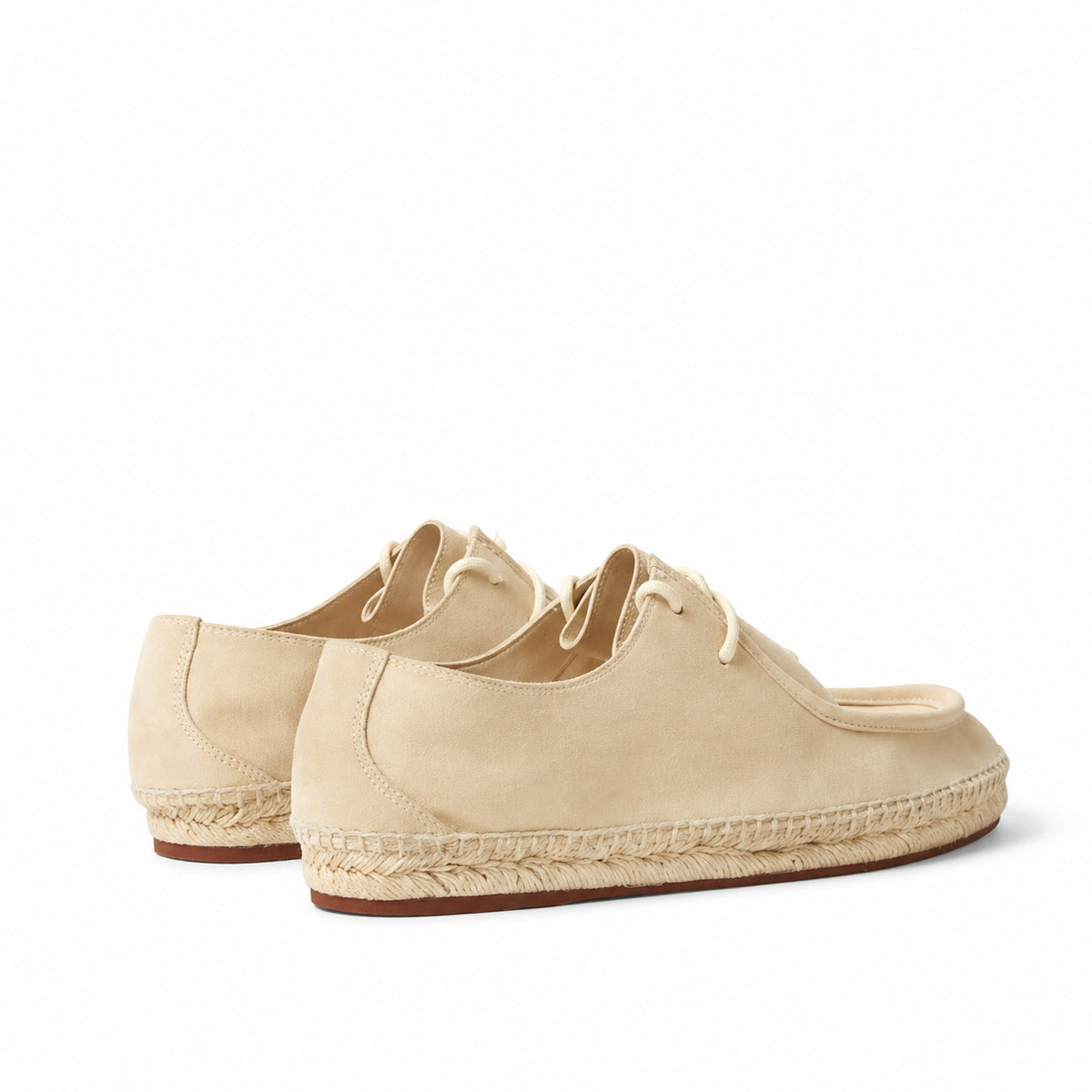 Calfskin Leather Espadrille with Rope Sole - Yogurt RF3OC3GOYH0